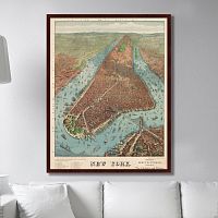 картина: antique map of new york city, 1879г. в Нальчике