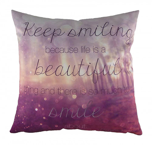 подушка с принтом keep smiling в Нальчике