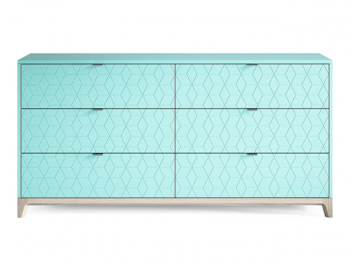 комод case №3 остветлённый дуб / мятный / гравировка 3 в Нальчике