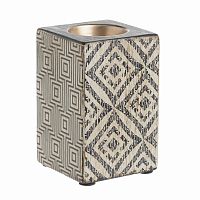 подсвечник керамический квадратный с геометрическим узором chantal, 11 см в Нальчике
