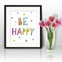 постер be happy а4 в Нальчике