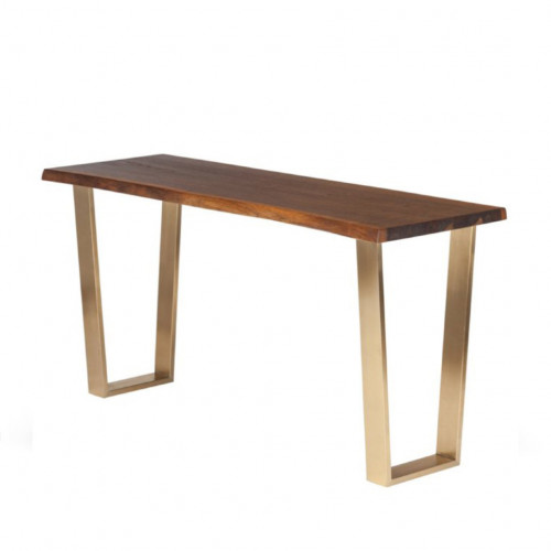 консоль wood&steel коричневая, золото в Нальчике