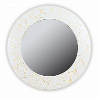 зеркало белое круглое диаметр 90 см с золотым декором fashion white gold в Нальчике