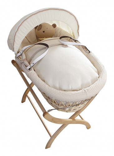 колыбель-переноска premium moses basket натуральная, кремовое белье в Нальчике