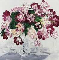 картина маслом алый букет 100*100 см. в Нальчике