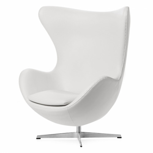 кресло egg м кожа белое в Нальчике