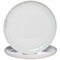 тарелка белая с бирюзовым рисунком 30*30*3,3 в Нальчике