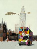 картина маслом лондонский автобус в Нальчике