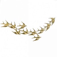 декор птички настенный золотого цвета в Нальчике