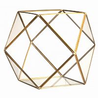 флорариум стеклянный с золотом в винтажном стиле crystal shape в Нальчике