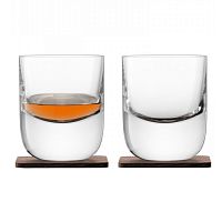 набор из 2 стаканов renfrew whisky с деревянными подставками 270 мл в Нальчике