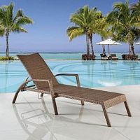 шезлонг-лежак из искуственного ротанга light brown в Нальчике