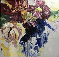 картина маслом клумба в Нальчике