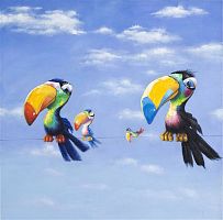 картина маслом семья туканчиков в Нальчике