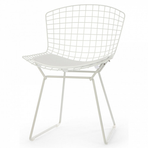 стул bertoia side кожаный standart белый в Нальчике