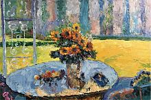 картина маслом цветы на столе в Нальчике
