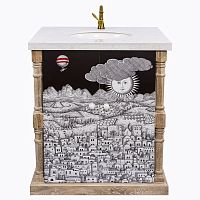 тумба с раковиной старый город снег fornasetti в Нальчике