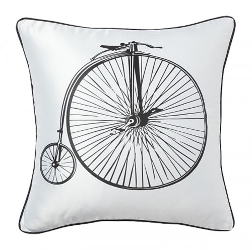 подушка с ретро-велосипедом retro bicycle white в Нальчике
