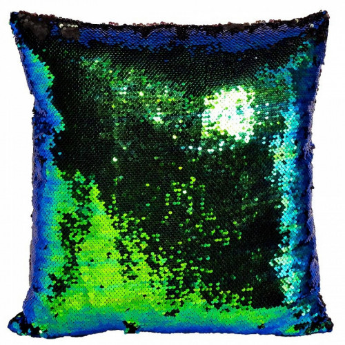 подушка квадратная пайетки синие-зеленые в Нальчике