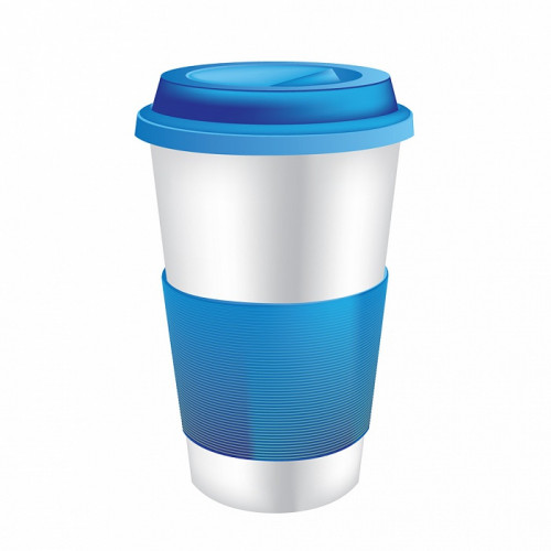 термостакан белый с синим термодержателем в Нальчике