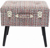 kare design пуф suitcase, коллекция "чемодан" 50*45*35, полиэстер, лен, полиуретан, сосна, красный в Нальчике