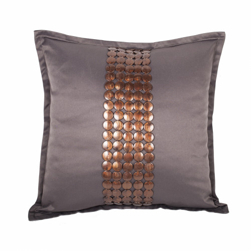 декоративная подушка handwork exclusive квадратная темно-серая в Нальчике