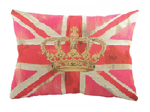 большая подушка с британским флагом crown pink в Нальчике