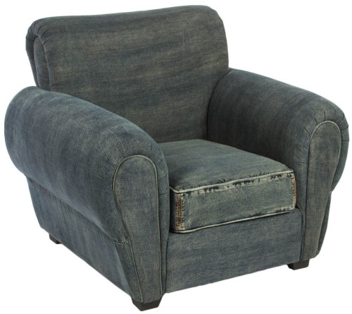 кресло san francisco denim armchair серое в Нальчике