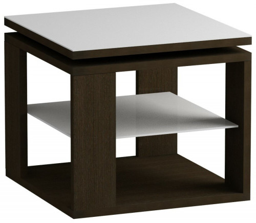 стол журнальный ls 747 02.11 (корпус-венге,стекло-бел) в Нальчике