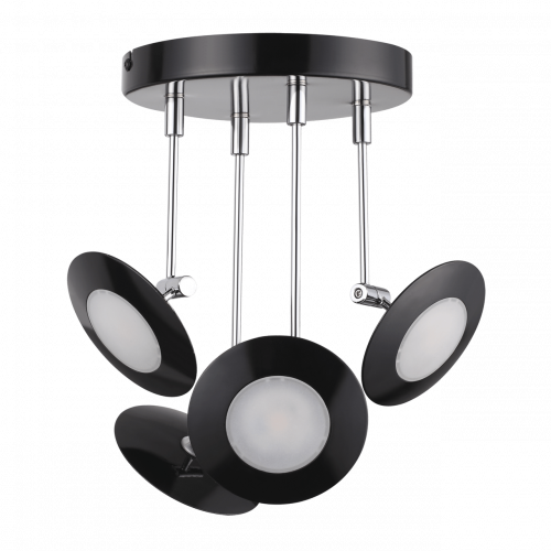 потолочная светодиодная люстра odeon light uliss 3811/28cl черная в Нальчике