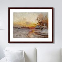 картина: winter sunset, 1913г. в Нальчике