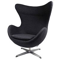 кресло egg chair черное в Нальчике