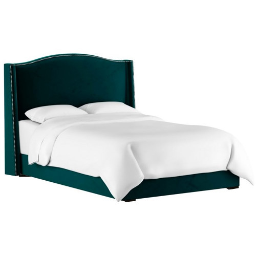кровать двуспальная 180х200 синяя cole wingback peacock в Нальчике
