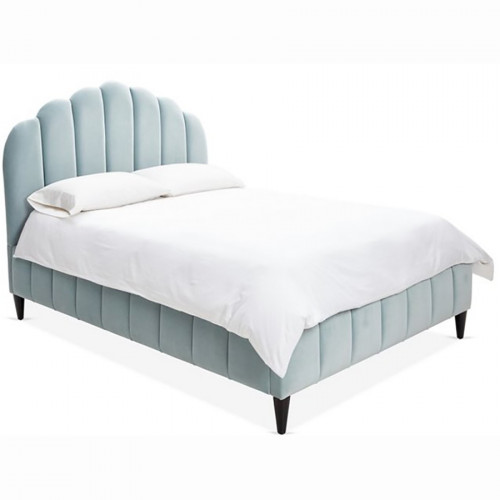 кровать двуспальная 180x200 голубая sutton scalloped в Нальчике