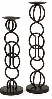 набор подсвечников черный на фигурной ножке flint, 2 штуки в Нальчике