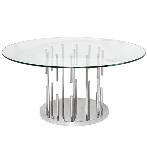 стол журнальный grozdi прозрачный, хром в Нальчике