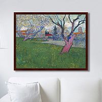 картина: view of arles with trees in blossom, 1889г. в Нальчике