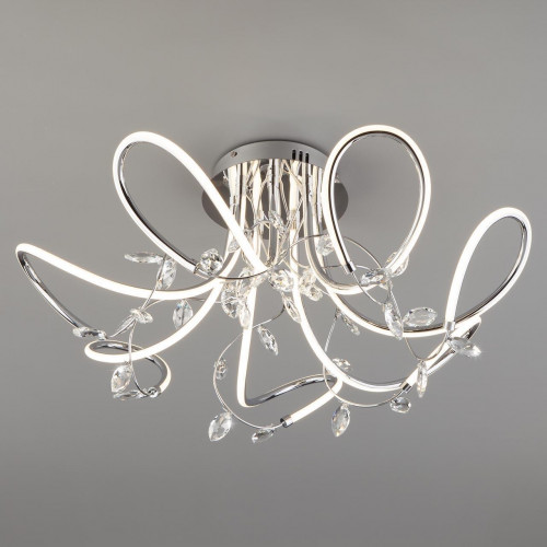 потолочная светодиодная люстра eurosvet irvine 90106/7 хром в Нальчике